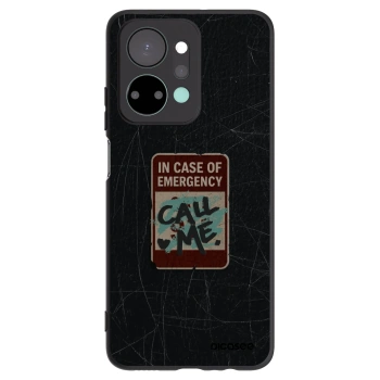 Picasee Μαύρη θήκη σιλικόνης για Honor X7a - EMERGENCY