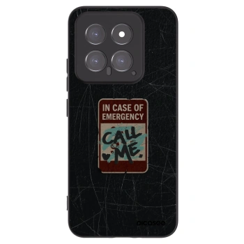 Picasee Μαύρη θήκη σιλικόνης για Xiaomi 14 - EMERGENCY