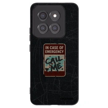 Picasee Μαύρη θήκη σιλικόνης για Xiaomi 14 Pro - EMERGENCY