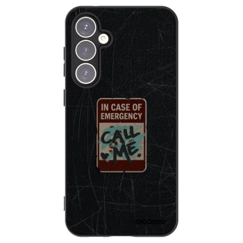 Picasee Μαύρη θήκη σιλικόνης για Samsung Galaxy S23 FE S711B - EMERGENCY