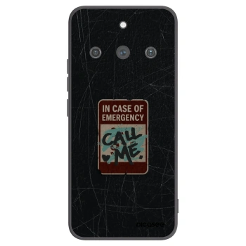 Picasee Μαύρη θήκη σιλικόνης για Realme 11 Pro+ - EMERGENCY