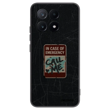 Picasee Μαύρη θήκη σιλικόνης για Xiaomi Poco X6 Pro - EMERGENCY
