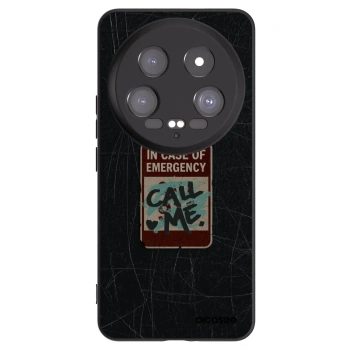 Picasee Μαύρη θήκη σιλικόνης για Xiaomi 14 Ultra - EMERGENCY