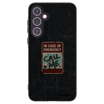 Picasee Μαύρη θήκη σιλικόνης για Samsung Galaxy A35 5G A356B - EMERGENCY