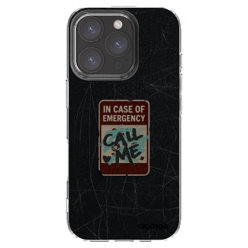 Picasee διαφανής θήκη σιλικόνης Apple iPhone 16 Pro - EMERGENCY