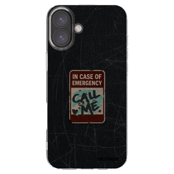 Picasee διαφανής θήκη σιλικόνης Apple iPhone 16 Plus - EMERGENCY