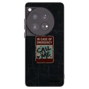 Picasee Μαύρη θήκη σιλικόνης για OnePlus 12 5G - EMERGENCY