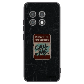 Picasee Μαύρη θήκη σιλικόνης για OnePlus 11 5G - EMERGENCY