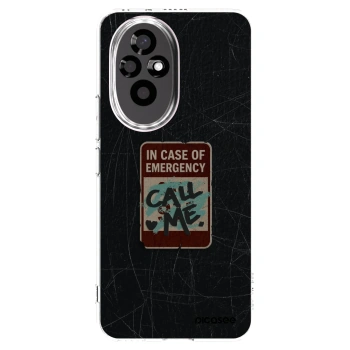 Picasee διαφανής θήκη σιλικόνης Honor 200 Pro 5G - EMERGENCY