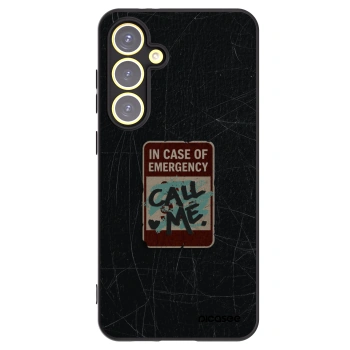 Picasee Μαύρη θήκη σιλικόνης για Samsung Galaxy S24 FE S721B - EMERGENCY