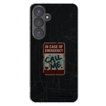Picasee διαφανής θήκη σιλικόνης Samsung Galaxy S24 FE S721B - EMERGENCY