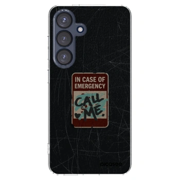 Picasee διαφανής θήκη σιλικόνης Samsung Galaxy S25 5G - EMERGENCY