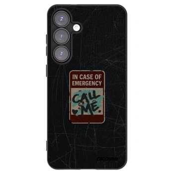 Picasee Μαύρη θήκη σιλικόνης για Samsung Galaxy S25+ 5G - EMERGENCY