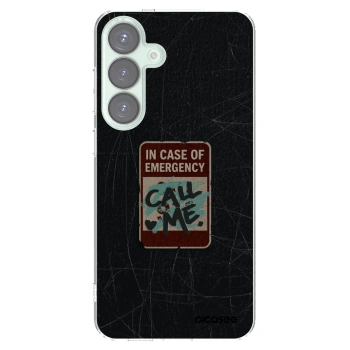 Picasee διαφανής θήκη σιλικόνης Samsung Galaxy S25+ 5G - EMERGENCY
