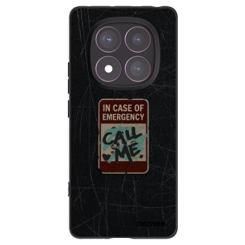 Picasee Μαύρη θήκη σιλικόνης για Xiaomi Redmi Note 14 Pro 4G - EMERGENCY