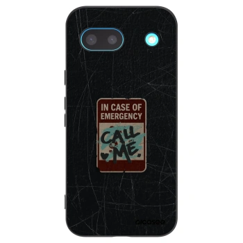 Picasee Μαύρη θήκη σιλικόνης για Google Pixel 8a - EMERGENCY