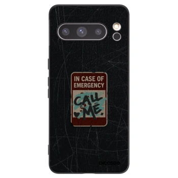 Picasee Μαύρη θήκη σιλικόνης για Google Pixel 8 Pro - EMERGENCY