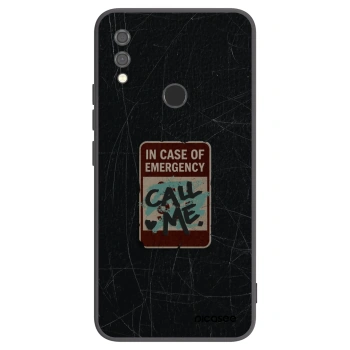 Picasee Μαύρη θήκη σιλικόνης για Xiaomi Redmi Note 7 - EMERGENCY