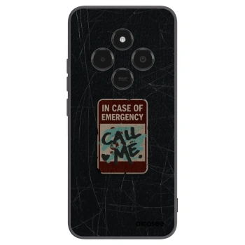 Picasee Μαύρη θήκη σιλικόνης για Xiaomi Poco C75 - EMERGENCY