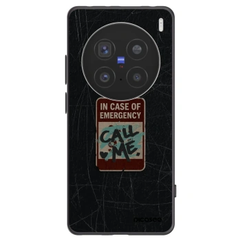 Picasee Μαύρη θήκη σιλικόνης για Vivo X200 Pro - EMERGENCY