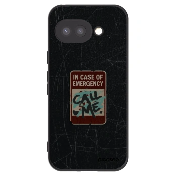 Picasee Μαύρη θήκη σιλικόνης για Google Pixel 9a - EMERGENCY