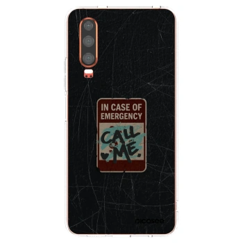 Picasee διαφανής θήκη σιλικόνης Huawei P30 - EMERGENCY