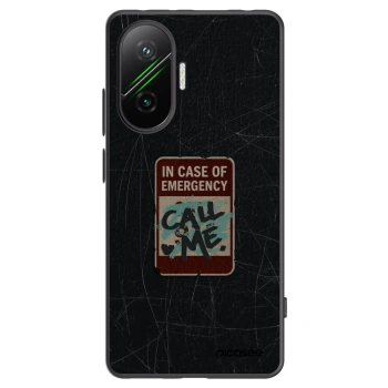 Picasee Μαύρη θήκη σιλικόνης για Xiaomi Poco F7 5G - EMERGENCY