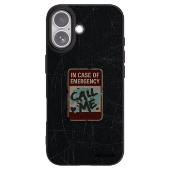 Picasee Μαύρη θήκη σιλικόνης για Apple iPhone 17 - EMERGENCY