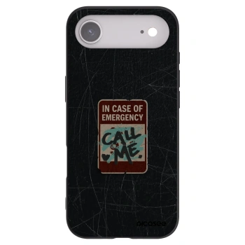 Picasee Μαύρη θήκη σιλικόνης για Apple iPhone Air - EMERGENCY