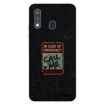 Picasee διαφανής θήκη σιλικόνης Samsung Galaxy A40 A405F - EMERGENCY