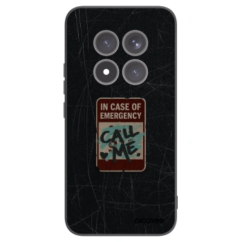 Picasee Μαύρη θήκη σιλικόνης για Xiaomi Redmi Note 15 Pro+ - EMERGENCY