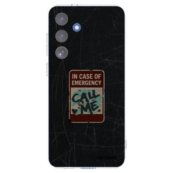 Picasee διαφανής θήκη σιλικόνης Samsung Galaxy S25 FE 5G - EMERGENCY