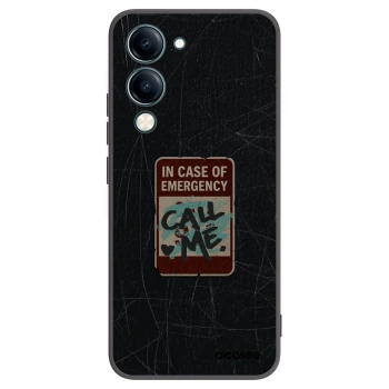 Picasee Μαύρη θήκη σιλικόνης για Vivo Y29s 5G - EMERGENCY