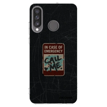 Picasee διαφανής θήκη σιλικόνης Huawei P30 Lite - EMERGENCY