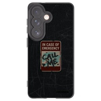 Picasee Μαύρη θήκη σιλικόνης για Samsung Galaxy S26 - EMERGENCY