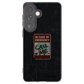 Picasee Μαύρη θήκη σιλικόνης για Samsung Galaxy S26+ - EMERGENCY