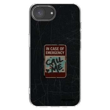 Picasee διαφανής θήκη σιλικόνης Apple iPhone 17e - EMERGENCY