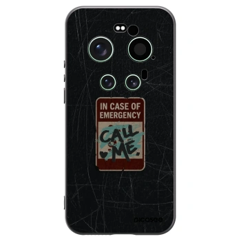 Picasee Μαύρη θήκη σιλικόνης για Xiaomi 17 Ultra - EMERGENCY