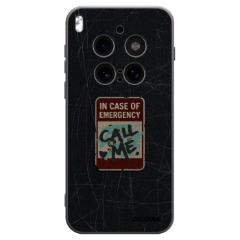Picasee Μαύρη θήκη σιλικόνης για Vivo X300 Pro - EMERGENCY
