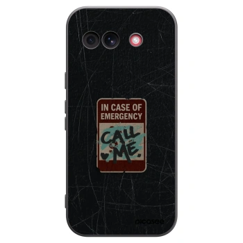 Picasee Μαύρη θήκη σιλικόνης για Google Pixel 10a - EMERGENCY