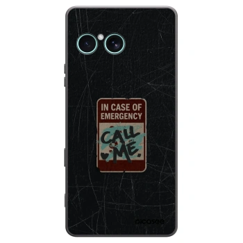 Picasee Μαύρη θήκη σιλικόνης για Sony Xperia 10 VII - EMERGENCY
