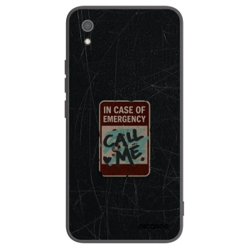 Picasee Μαύρη θήκη σιλικόνης για Xiaomi Redmi 7A - EMERGENCY