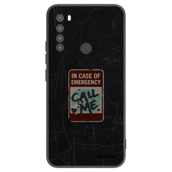 Picasee Μαύρη θήκη σιλικόνης για Xiaomi Redmi Note 8 - EMERGENCY