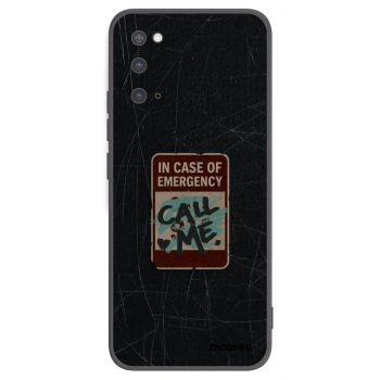 Picasee Μαύρη θήκη σιλικόνης για Samsung Galaxy S20 G980F - EMERGENCY