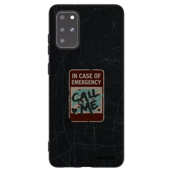 Picasee Μαύρη θήκη σιλικόνης για Samsung Galaxy S20+ G985F - EMERGENCY