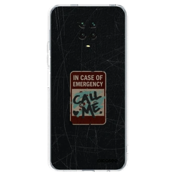 Picasee διαφανής θήκη σιλικόνης Xiaomi Redmi Note 9 Pro - EMERGENCY