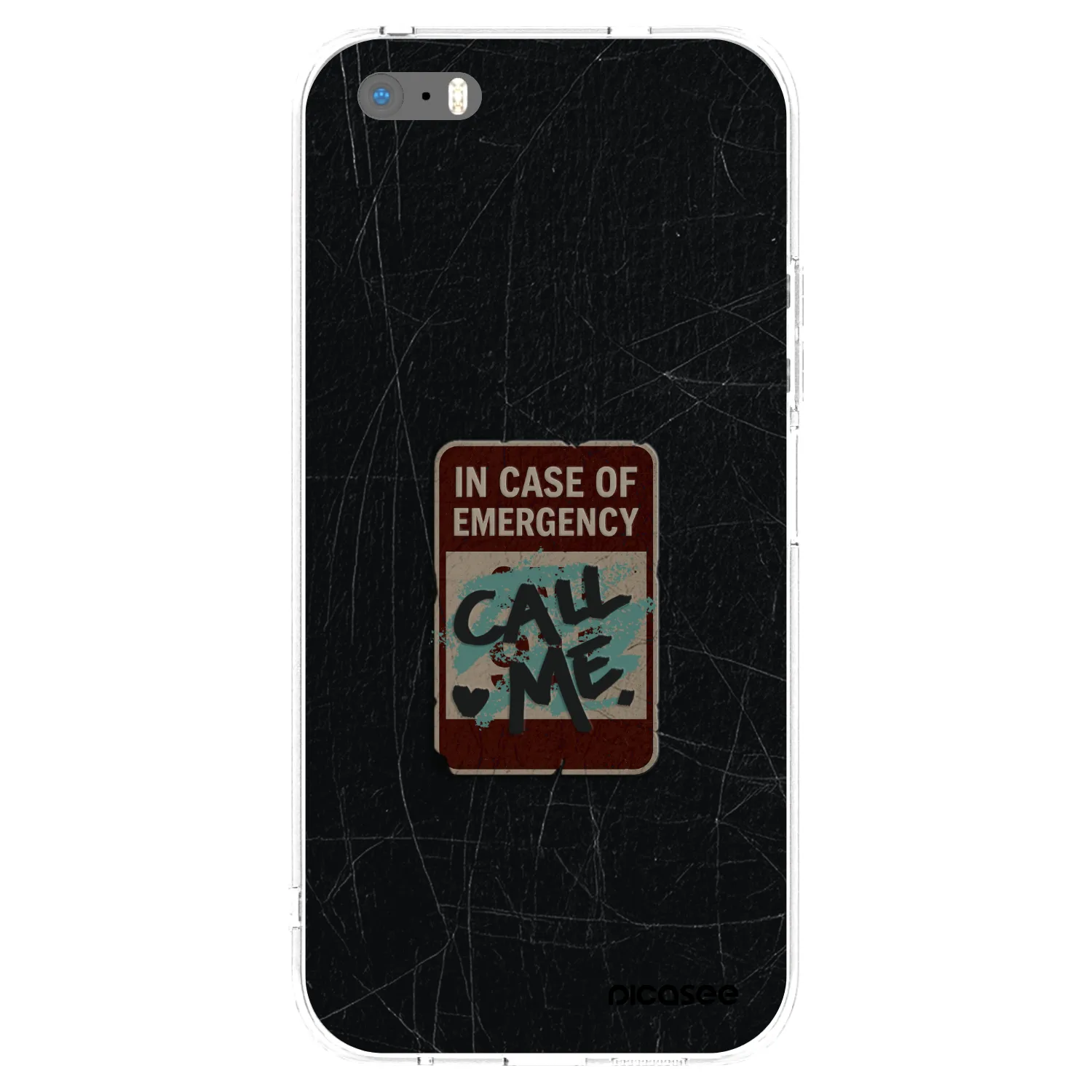 Picasee διαφανής θήκη σιλικόνης Apple iPhone 5/5S/SE - EMERGENCY