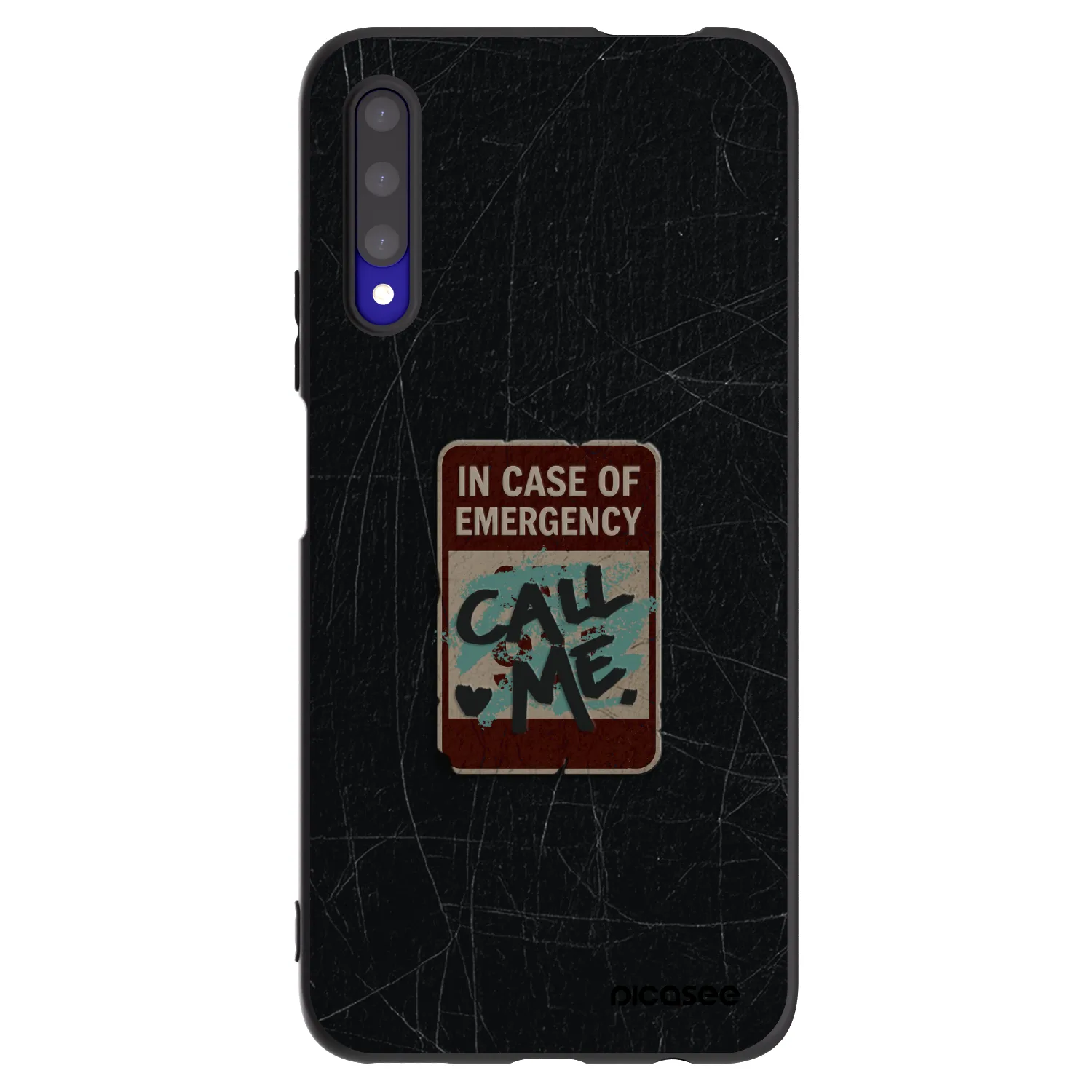 Picasee Μαύρη θήκη σιλικόνης για Honor 9X Pro - EMERGENCY