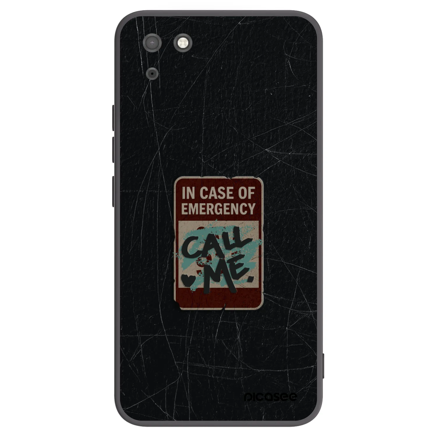 Picasee Μαύρη θήκη σιλικόνης για Huawei Y5P - EMERGENCY