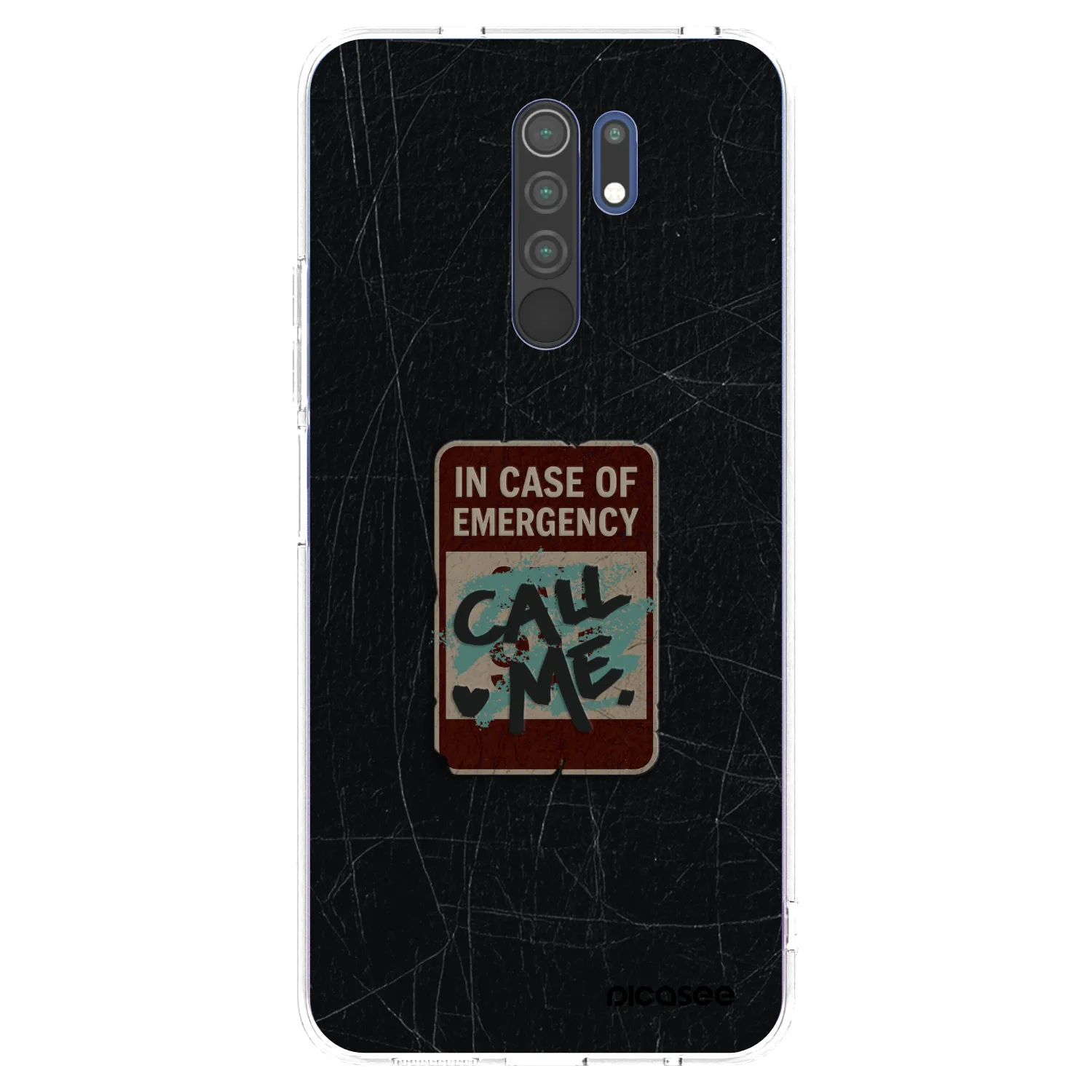 Picasee διαφανής θήκη σιλικόνης Xiaomi Redmi 9 - EMERGENCY